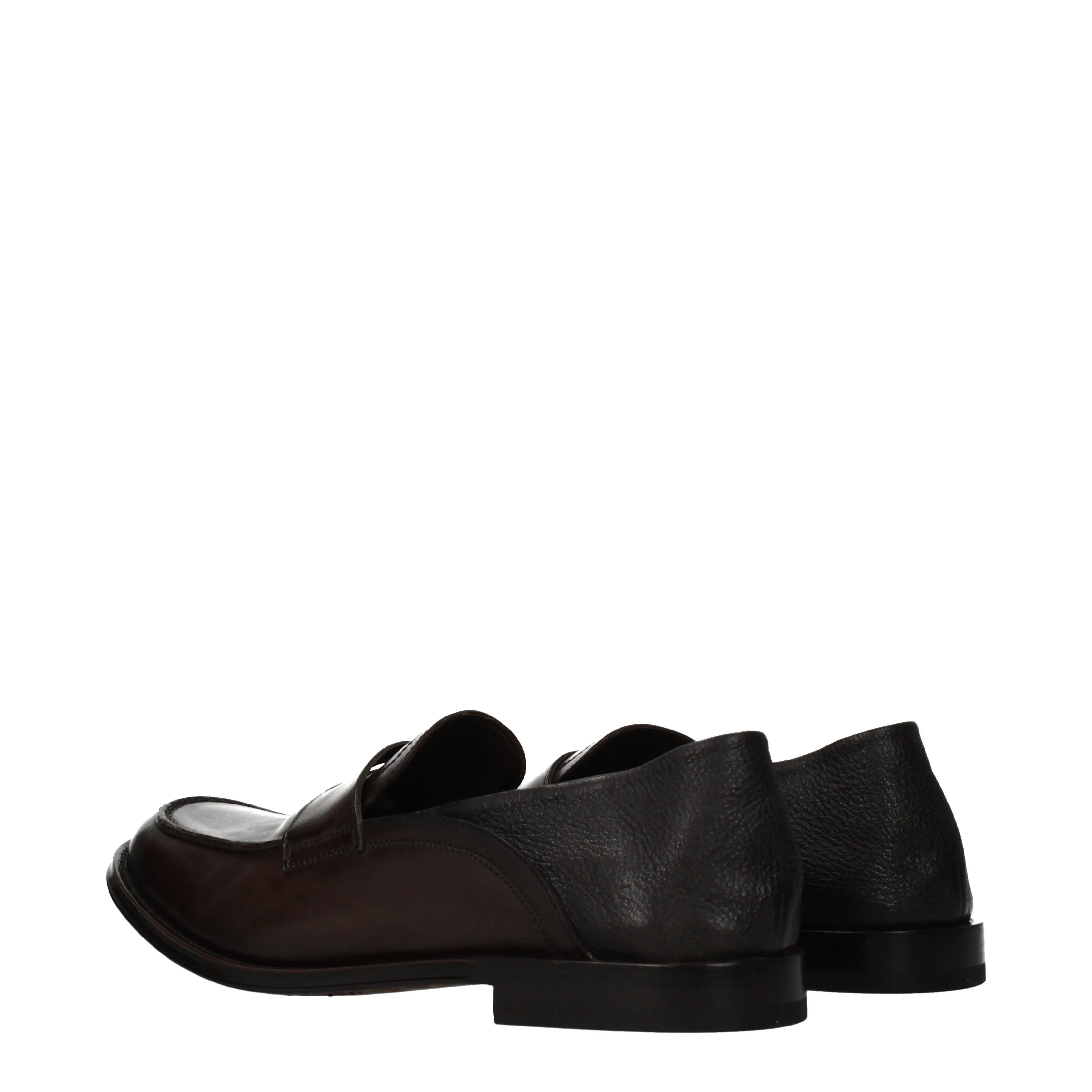 Officine Creative Mocassini Barry Uomo Pelle Marrone/Testa di Moro