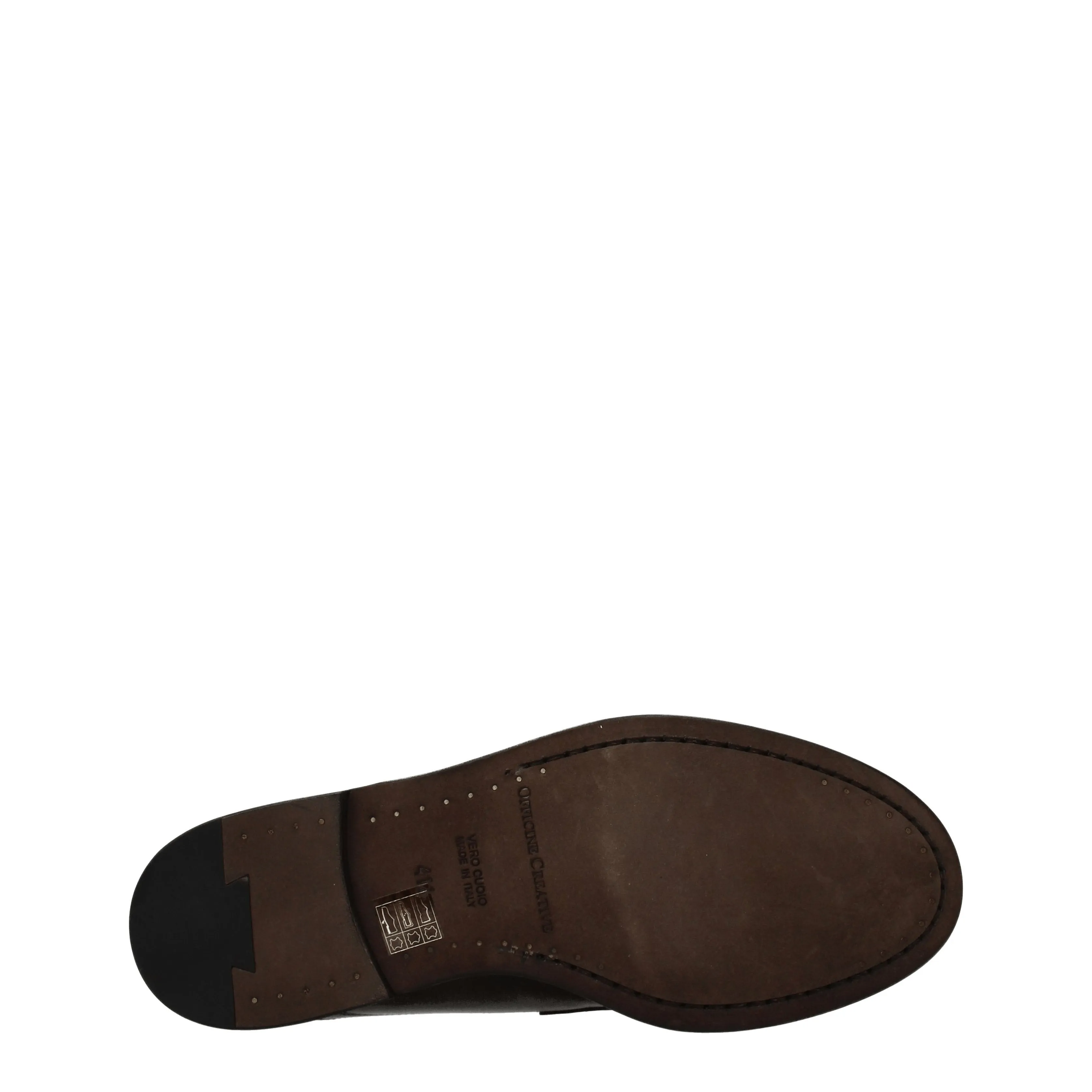 Officine Creative Mocassini Barry Uomo Pelle Marrone/Testa di Moro