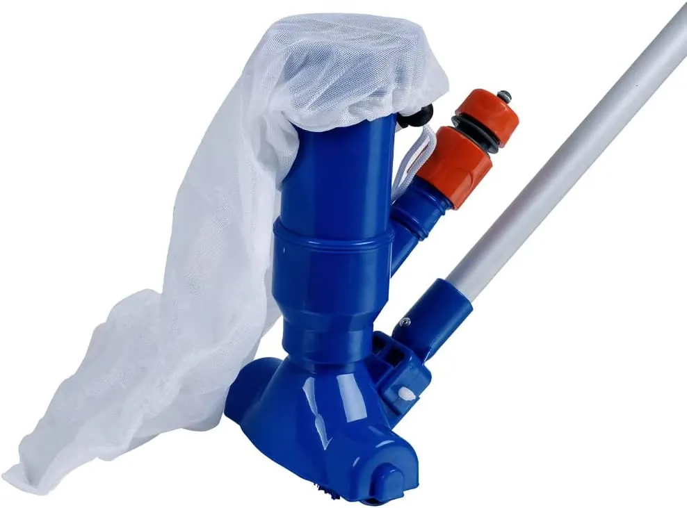 Opengardenweb Aspiratore Piscina Fuori Terra da 135 cm - Aspirafango Manuale Portatile con Effetto Venturi Senza Batteria - Puli