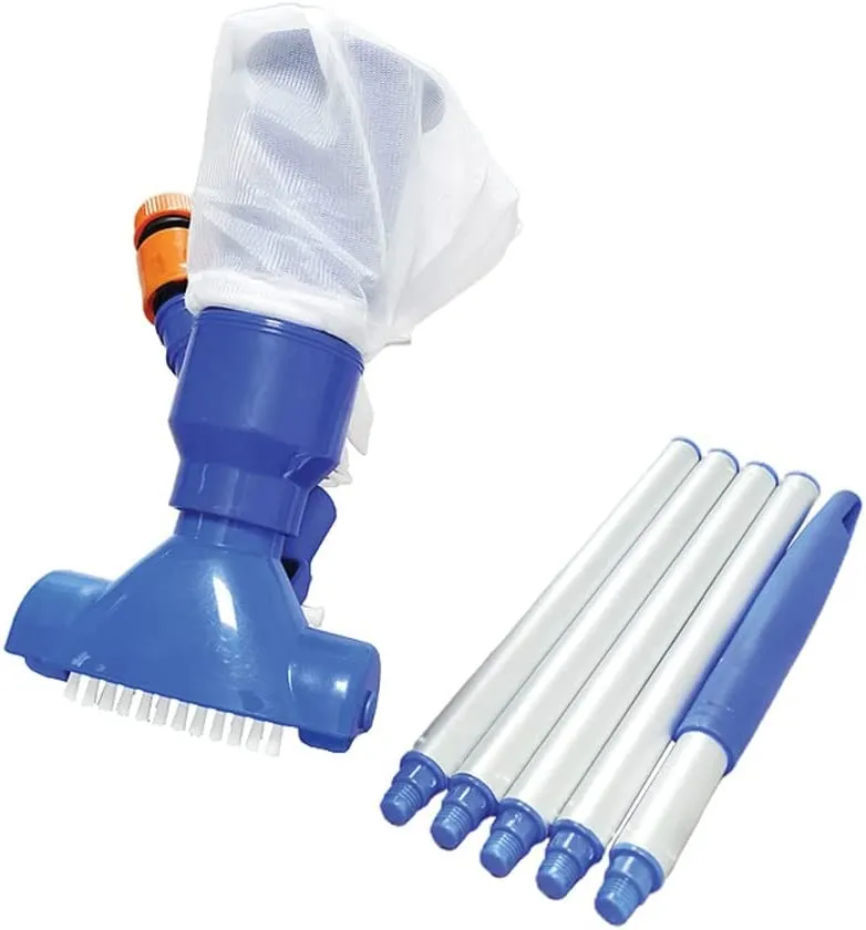 Opengardenweb Aspiratore Piscina Fuori Terra da 135 cm - Aspirafango Manuale Portatile con Effetto Venturi Senza Batteria - Puli