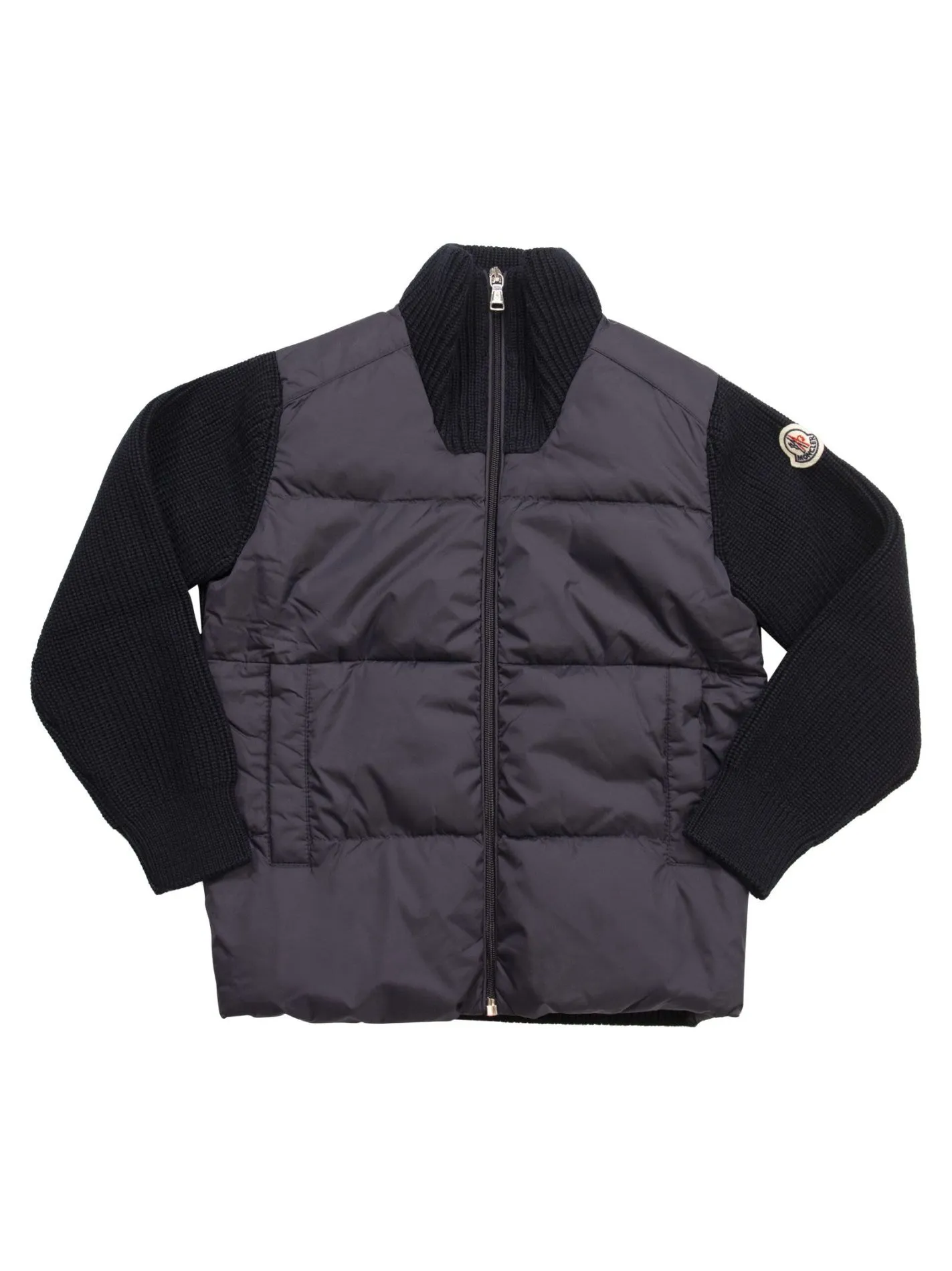 Padded zip cardigan