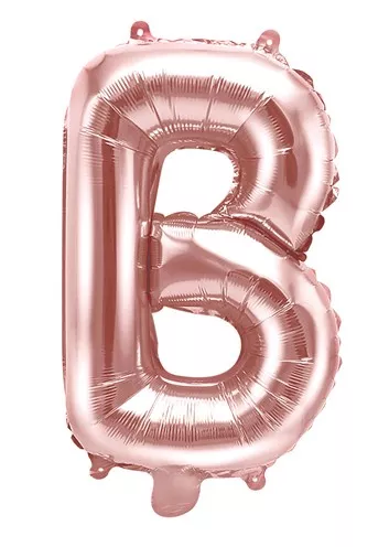 Palloncino lettera B rosa oro 35 cm
