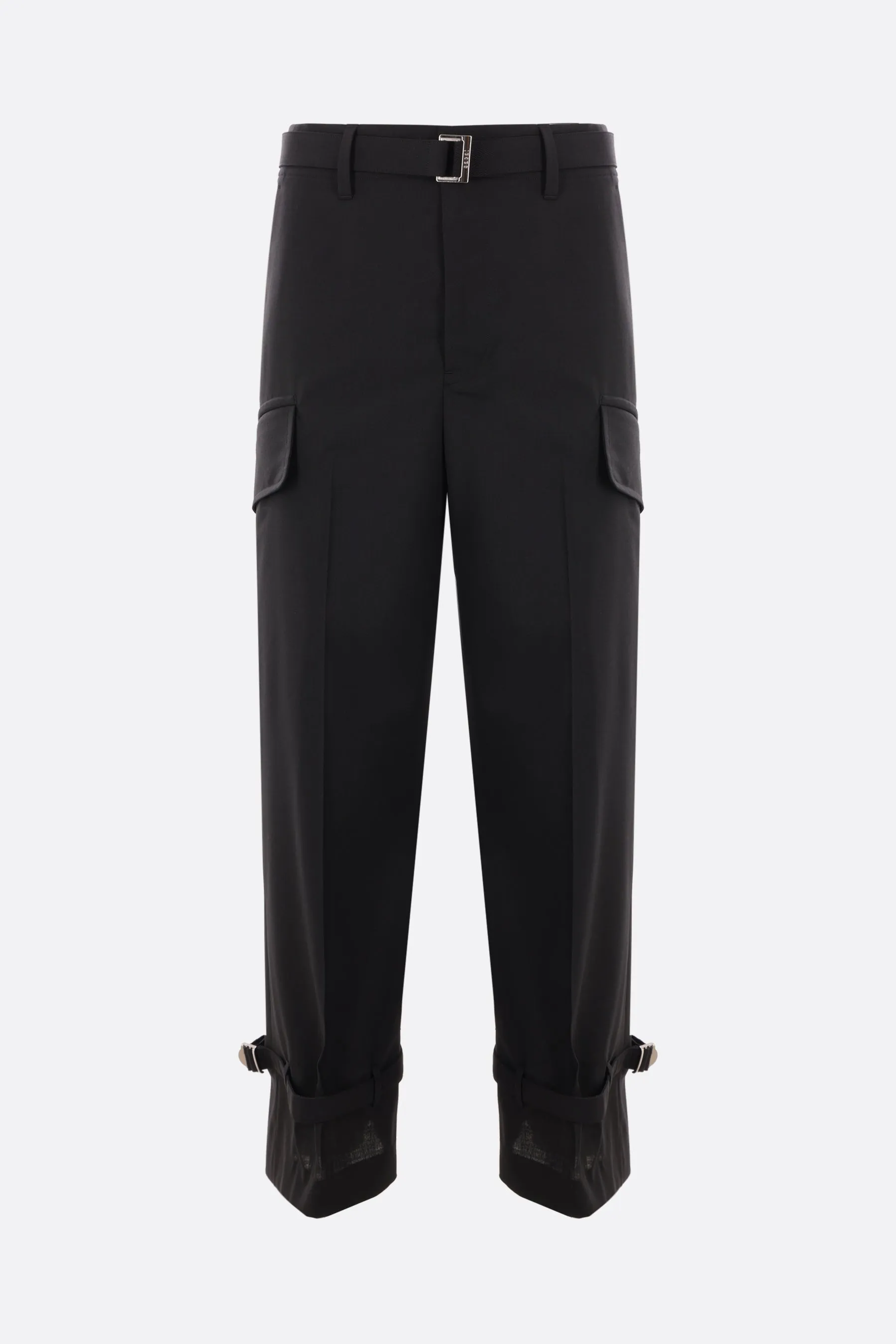  pantalone cargo in misto lana  