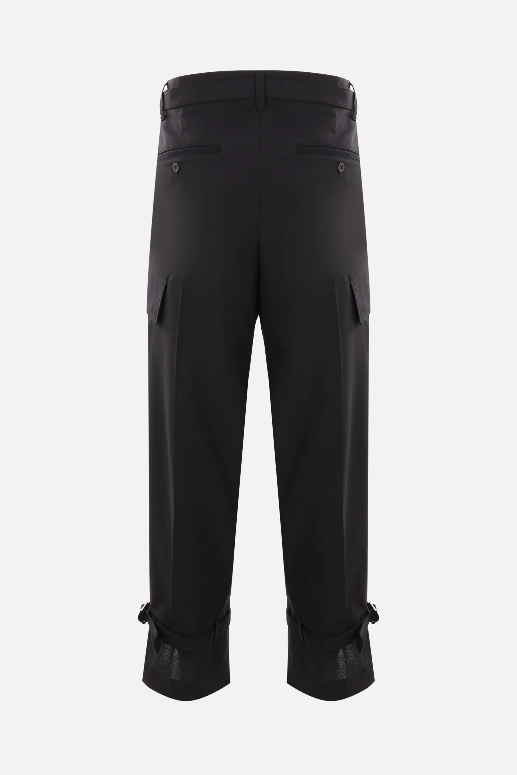  pantalone cargo in misto lana  