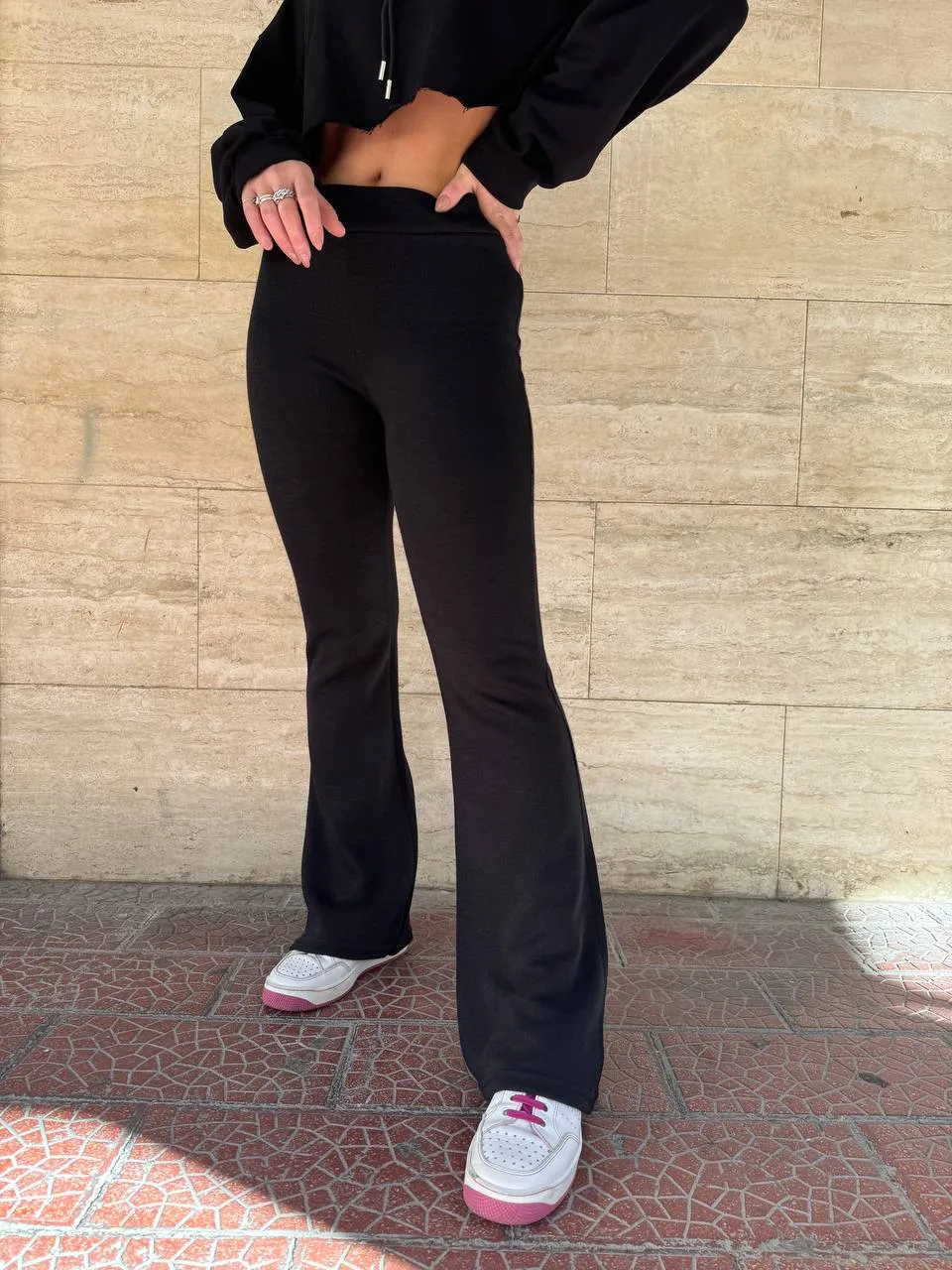 Pantalone lanetta zampa nero