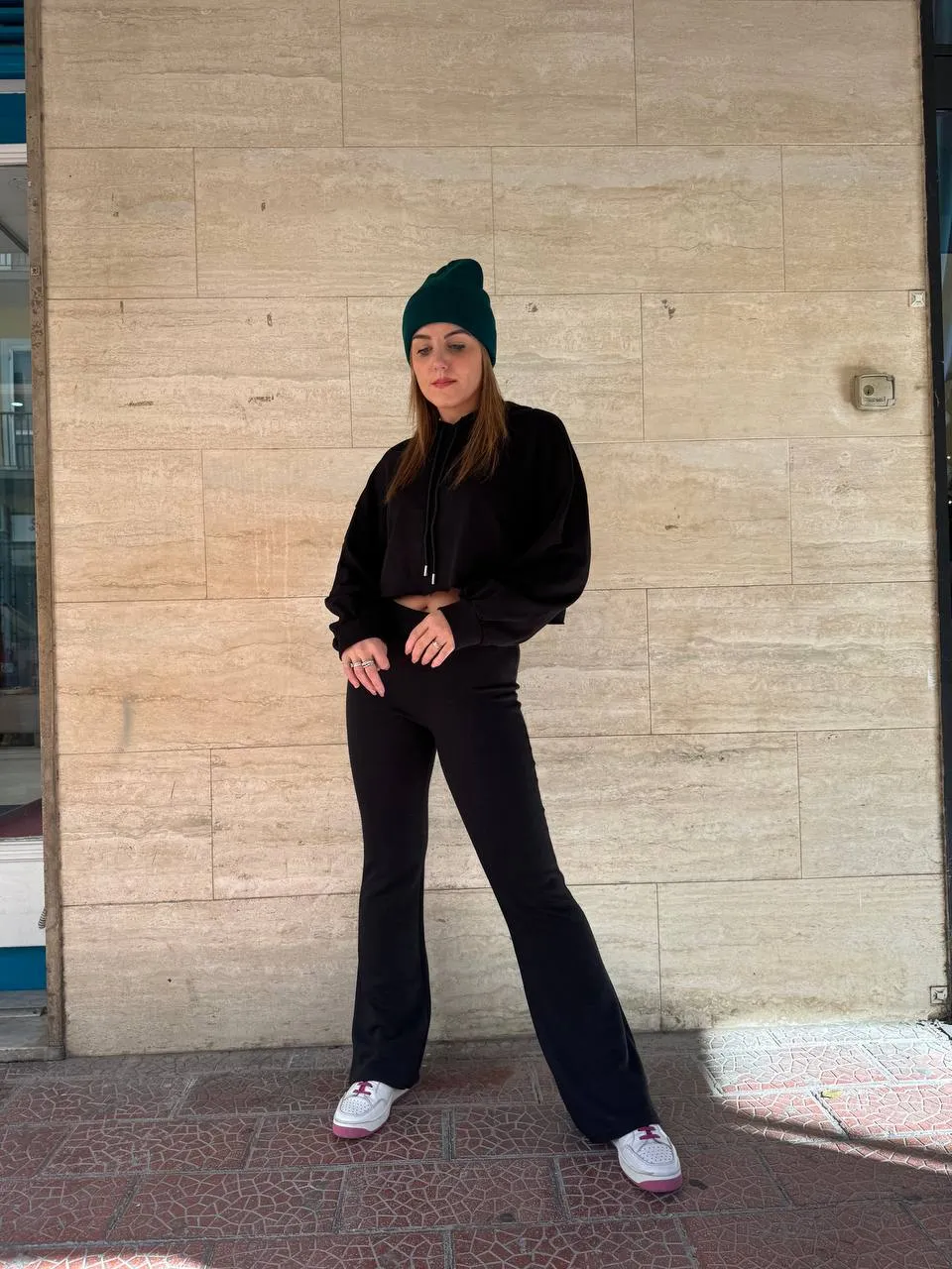 Pantalone lanetta zampa nero