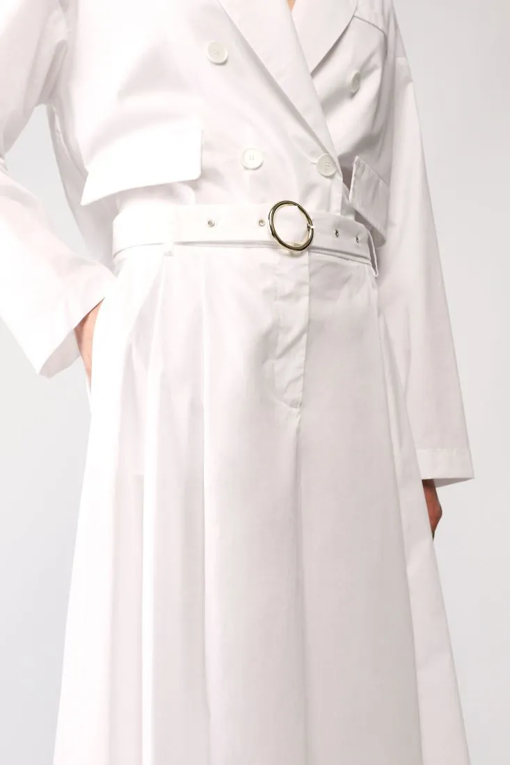 Pantaloni a palazzo monocolour con pinces e cintura