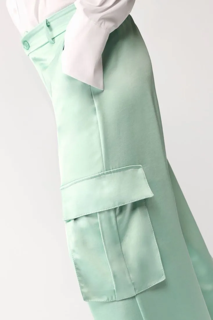 Pantaloni a palazzo monocolour con tasche laterali