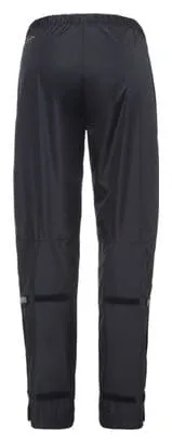 Pantaloni antipioggia Vaude Fluid Full-Zip Pants Donna Nero
