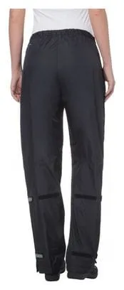 Pantaloni antipioggia Vaude Fluid Full-Zip Pants Donna Nero