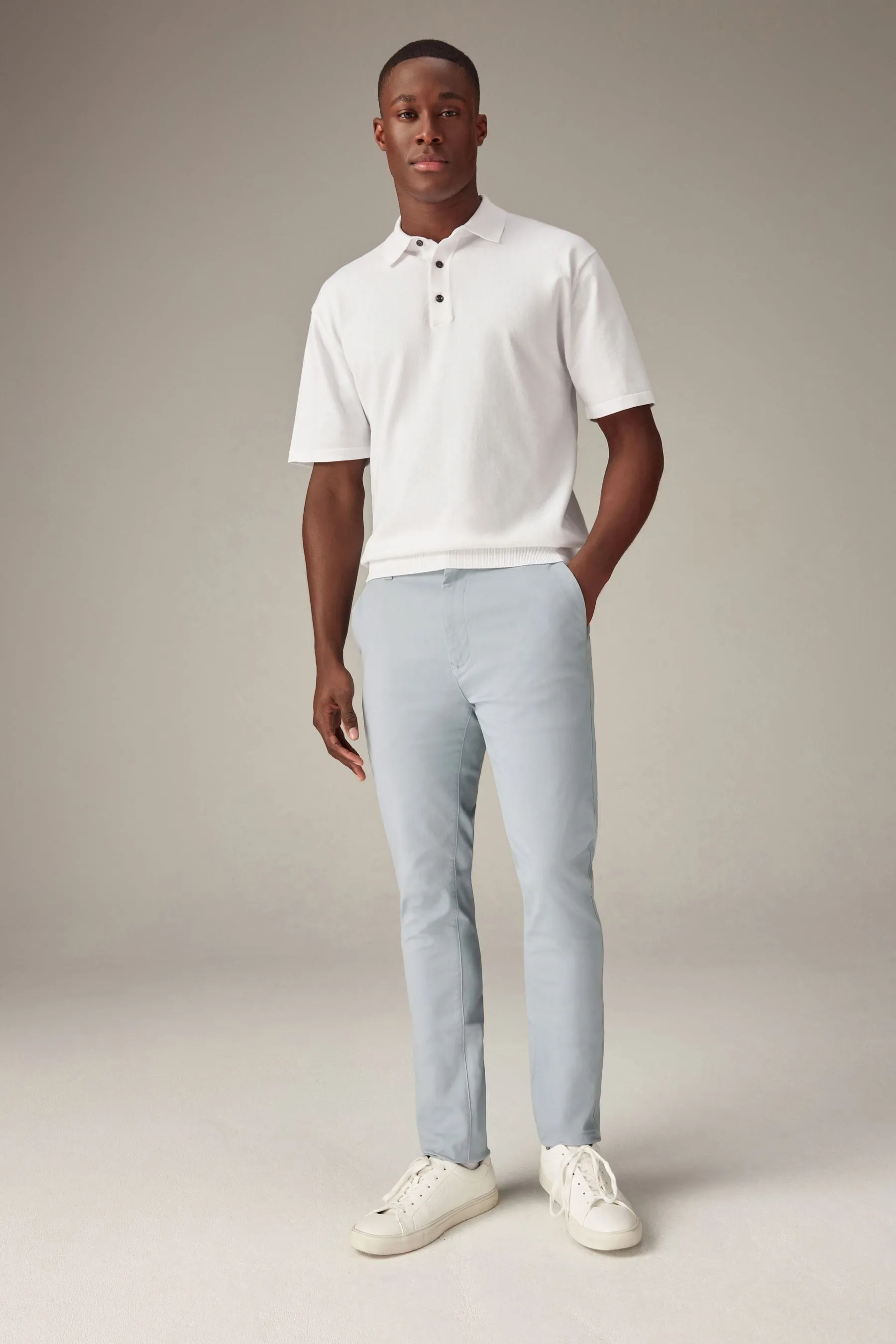 Pantaloni chino skinny elasticizzati Pantaloni