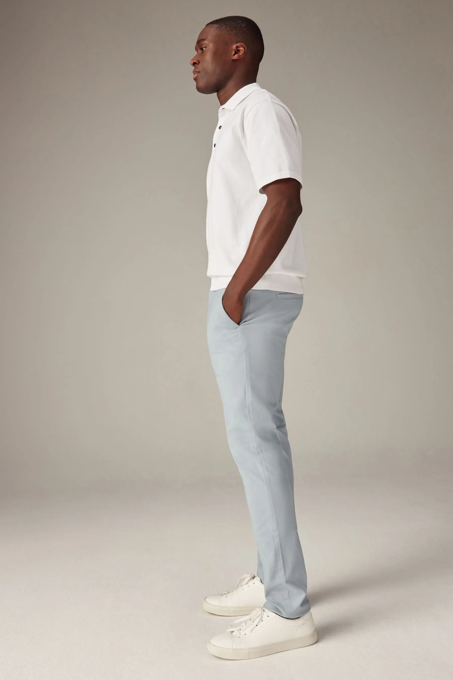 Pantaloni chino skinny elasticizzati Pantaloni
