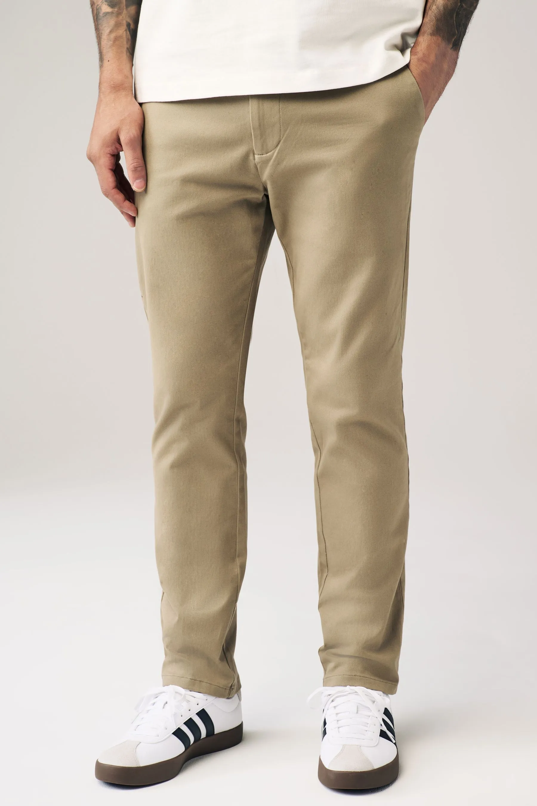 Pantaloni chino slim elasticizzati Pantaloni