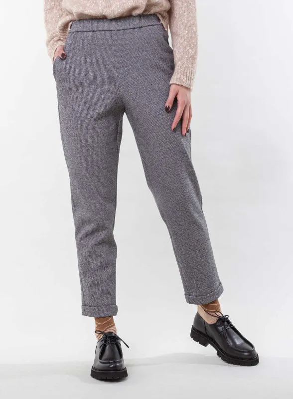 Pantaloni donna in jersey spigato - Pennyblack
