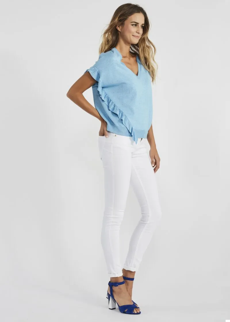 Pantaloni in gabardina stretch
