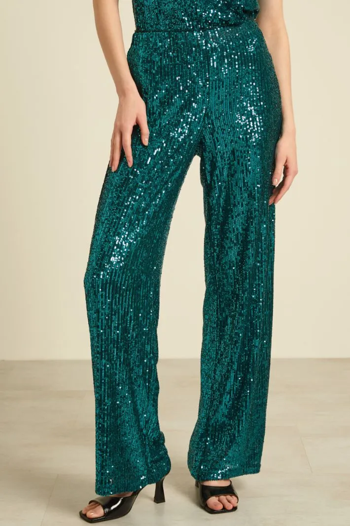 Pantaloni in tulle con pailettes