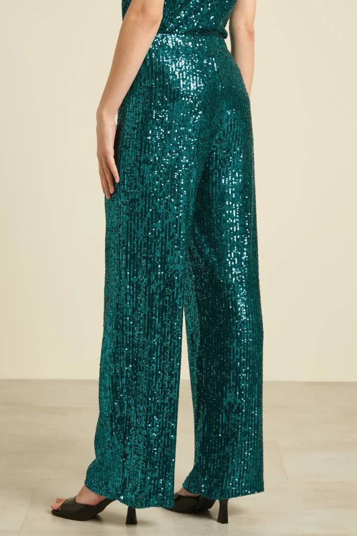 Pantaloni in tulle con pailettes