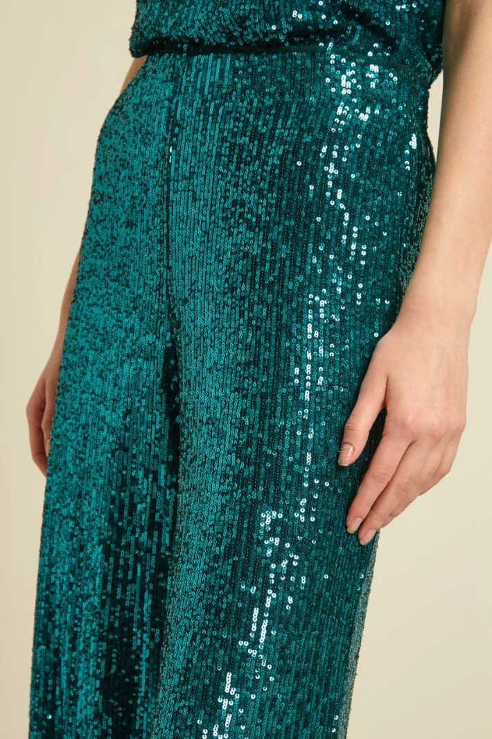 Pantaloni in tulle con pailettes