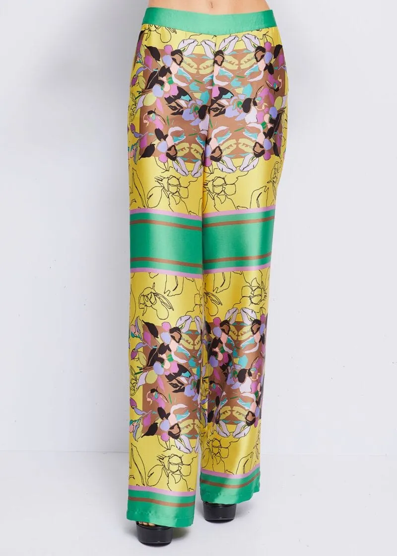 Pantaloni in twill stampato
