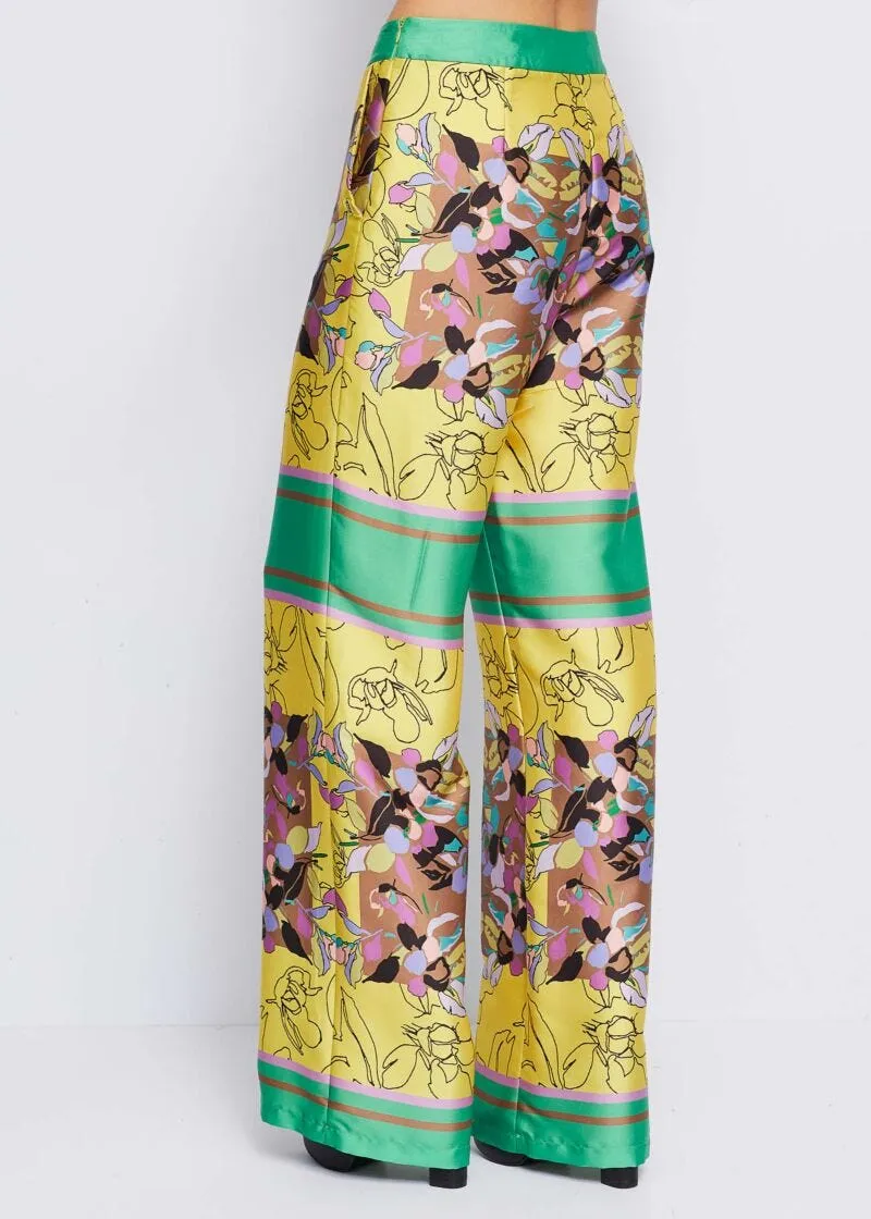 Pantaloni in twill stampato