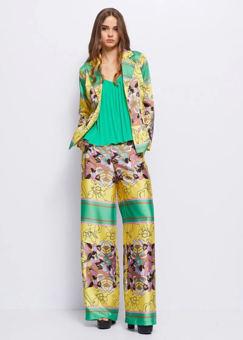 Pantaloni in twill stampato