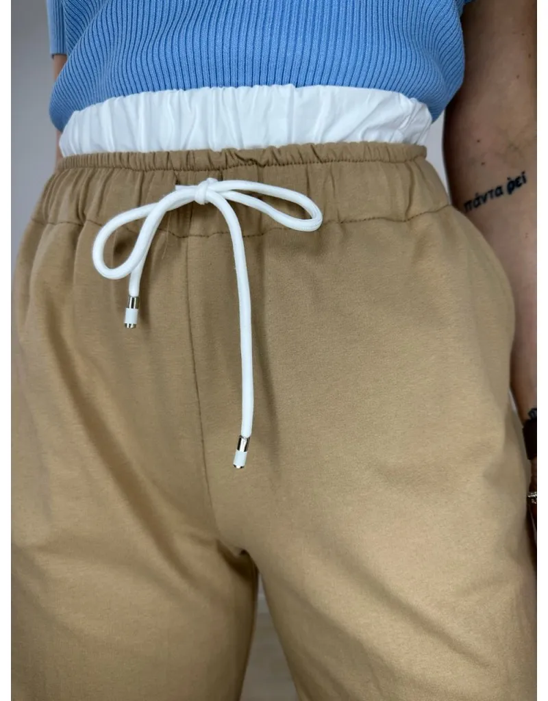 PANTALONI JOGGERS CREMY CAMEL