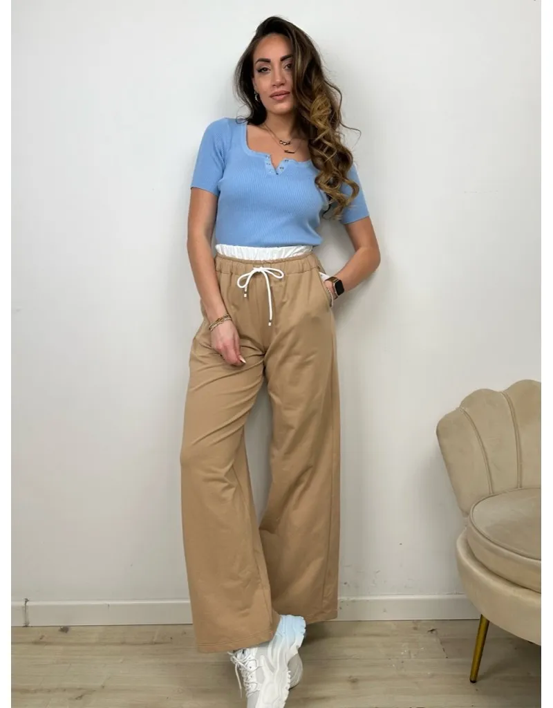 PANTALONI JOGGERS CREMY CAMEL