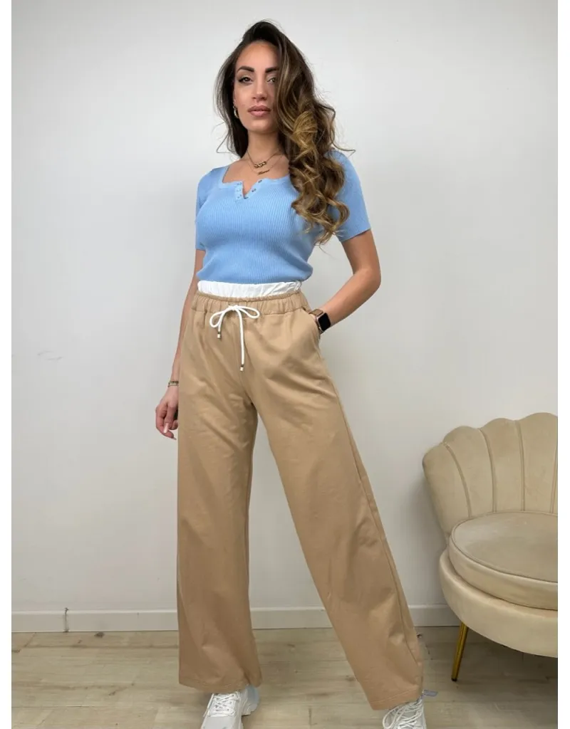 PANTALONI JOGGERS CREMY CAMEL