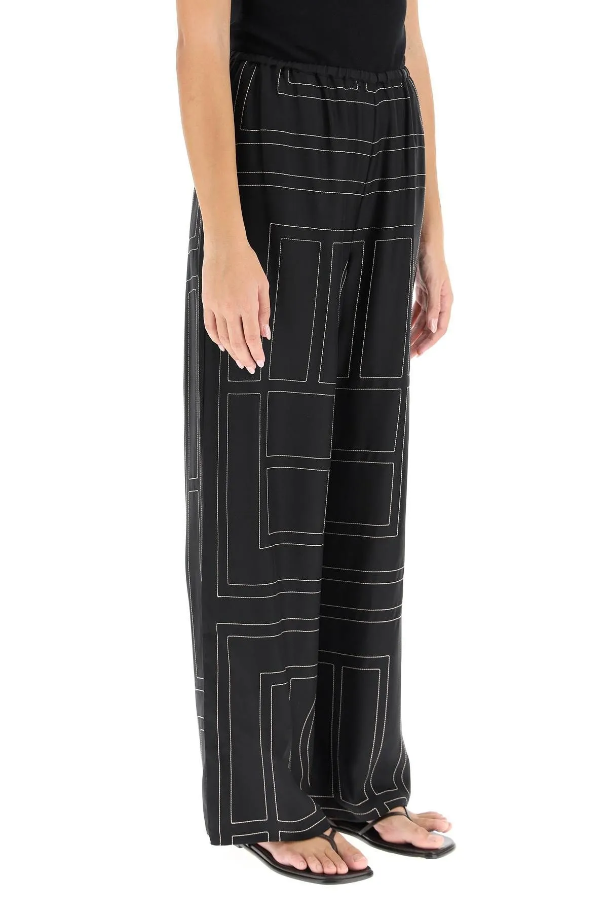 PANTALONI PAJAMA RICAMO MONOGRAM
