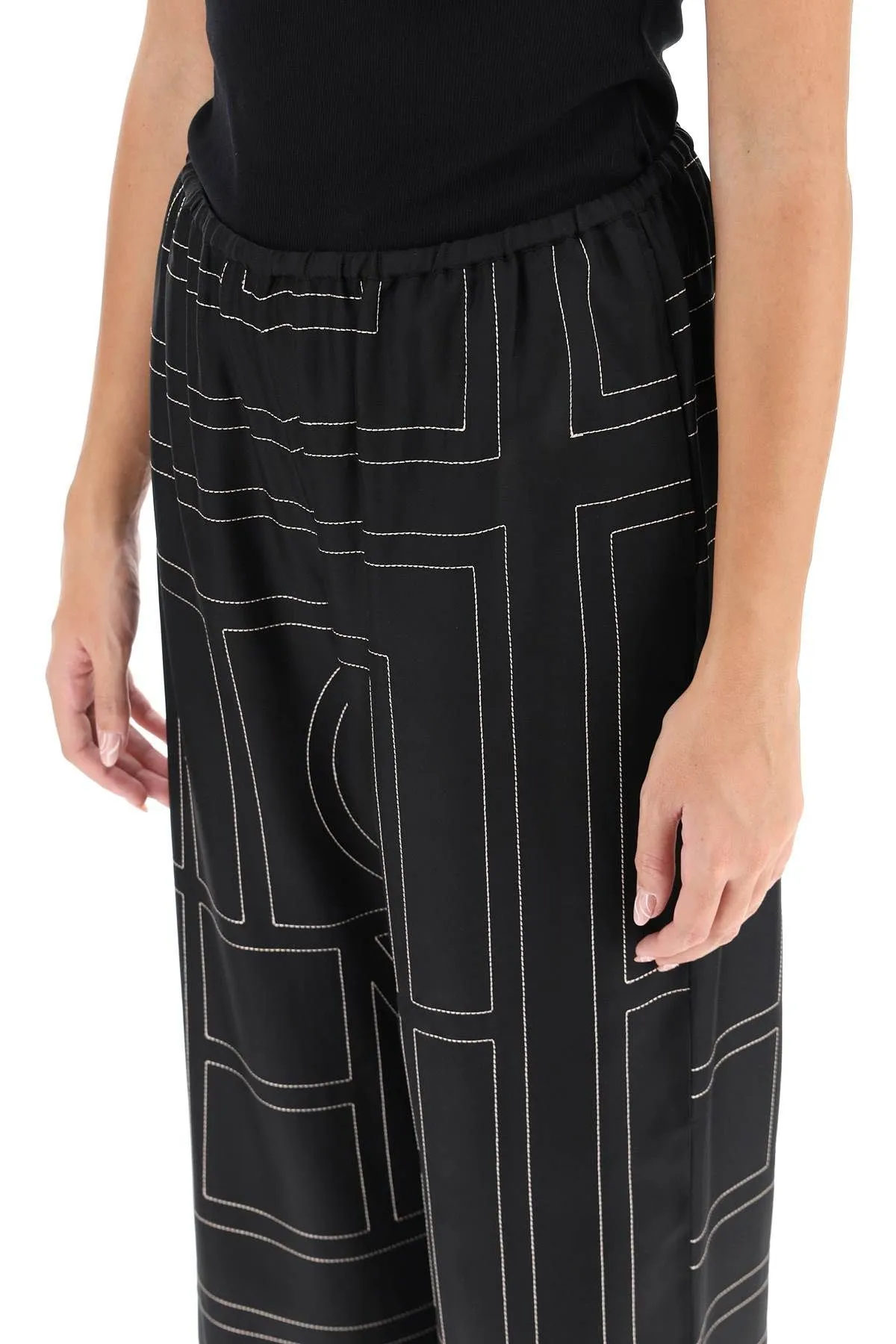 PANTALONI PAJAMA RICAMO MONOGRAM