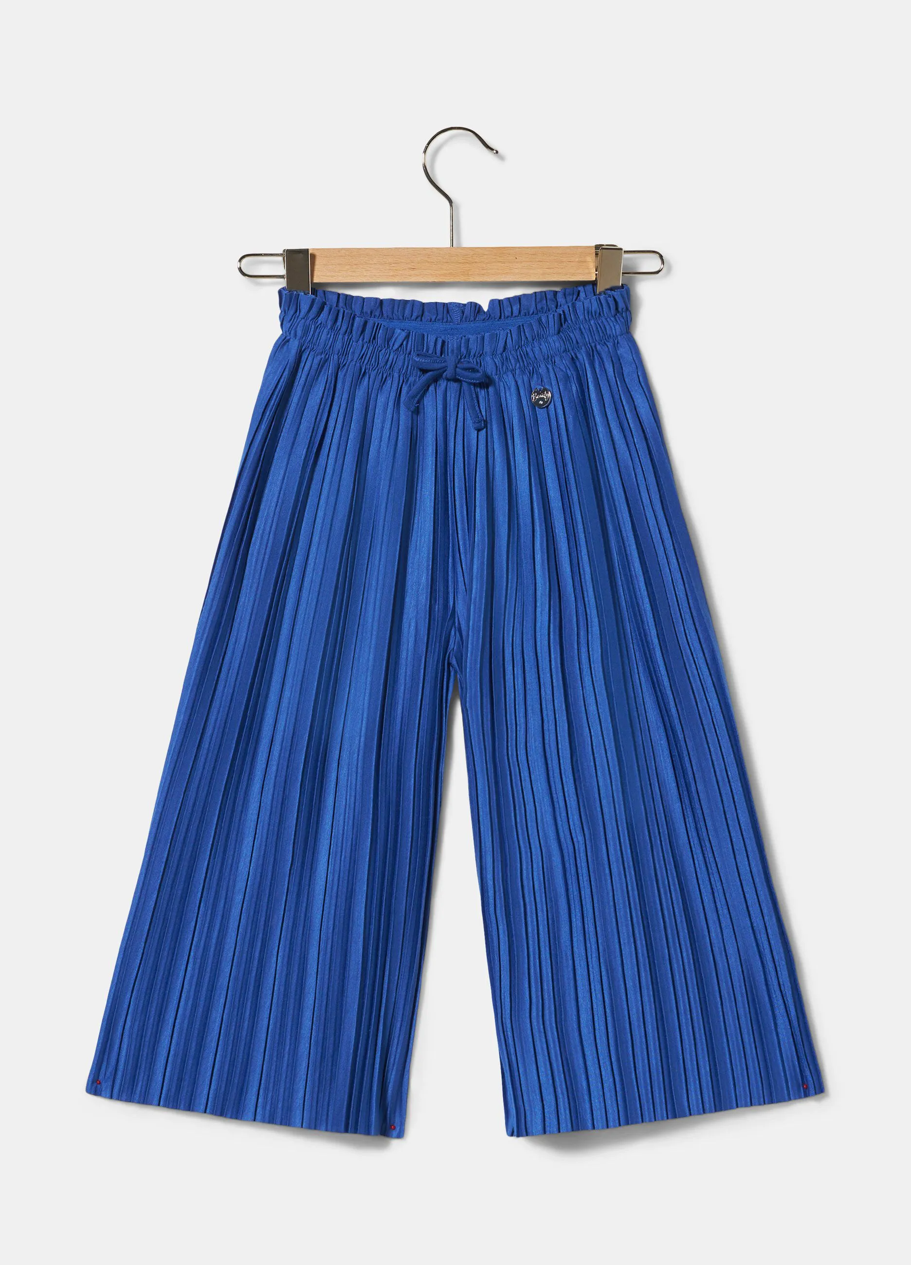 Pantaloni plissettati wide leg bambina