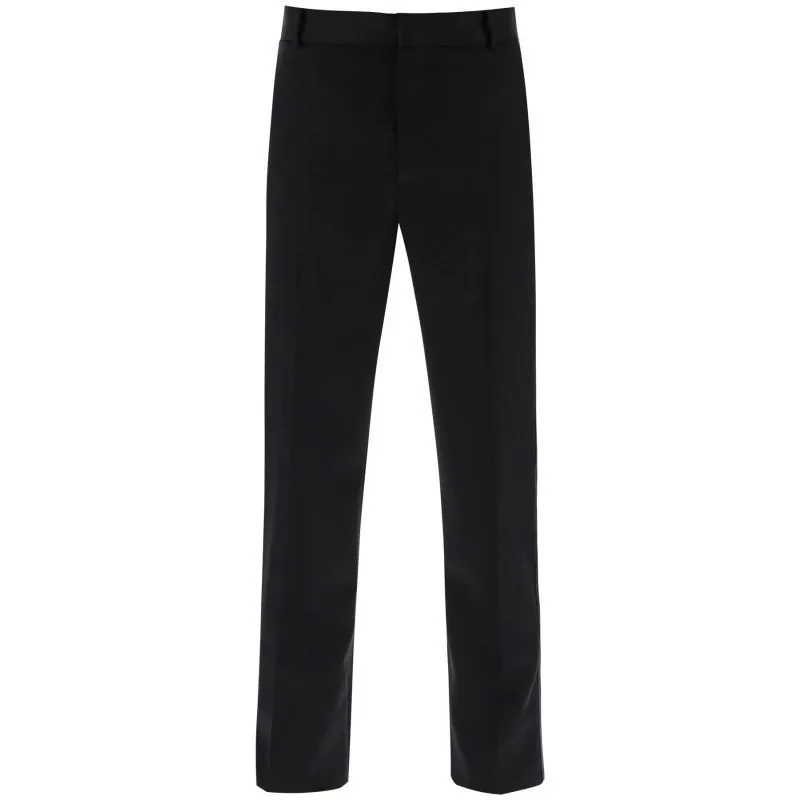PANTALONI SMOKING IN GRAIN DE POUDRE