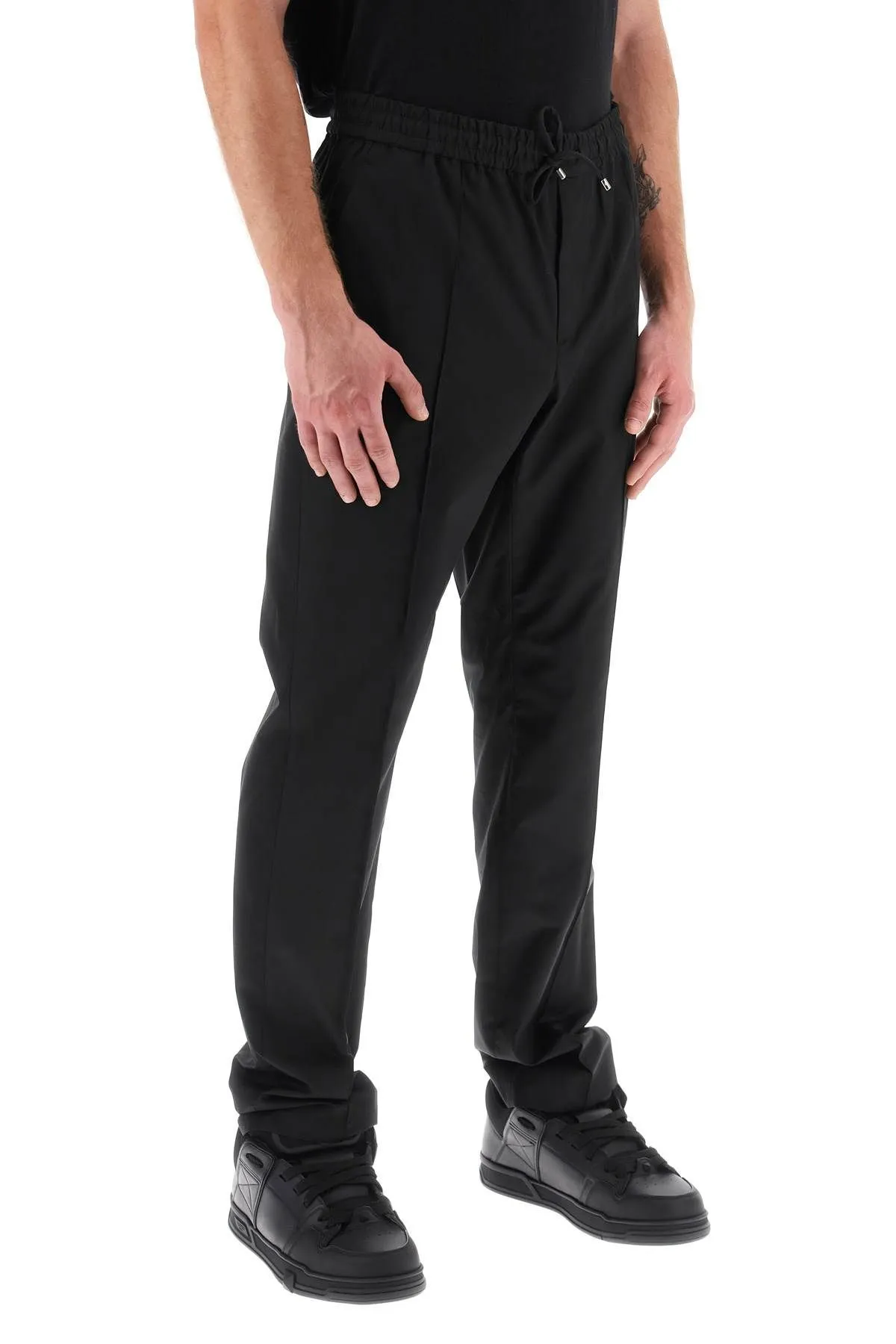 PANTALONI SPORTIVI IN POPELINE