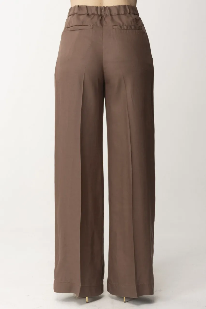 Pantaloni wide leg MARRONE CASTANO