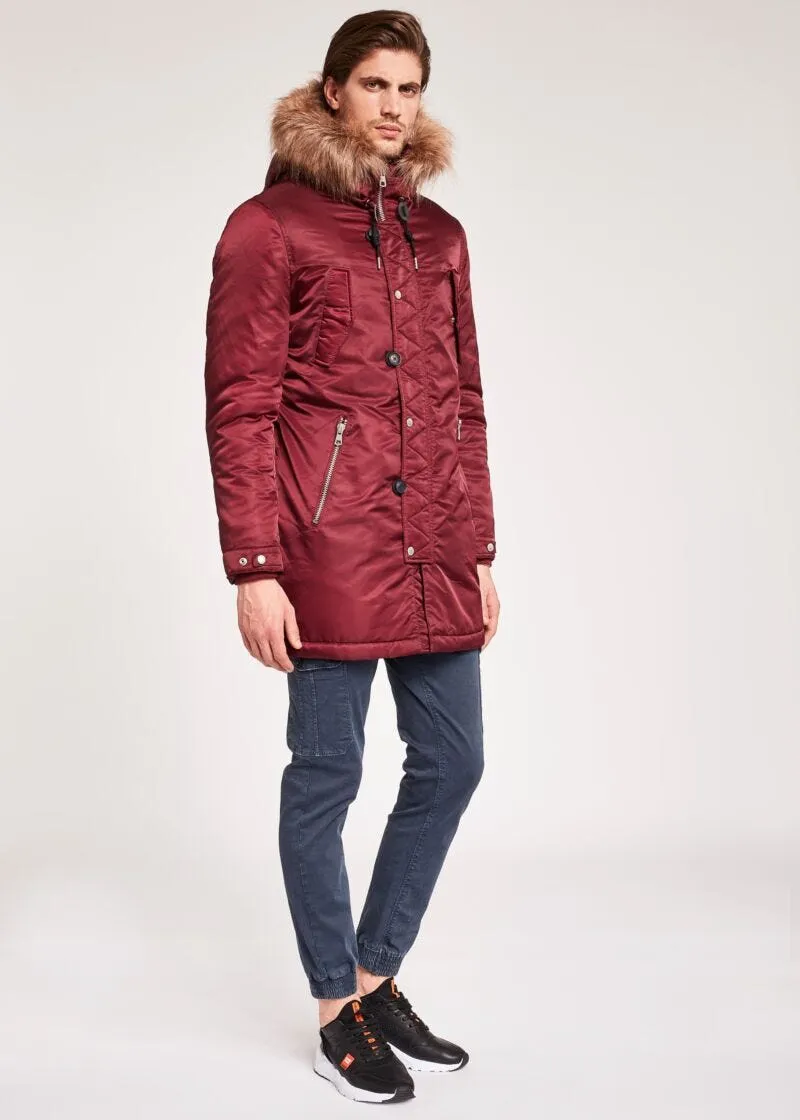 Parka in nylon lucido