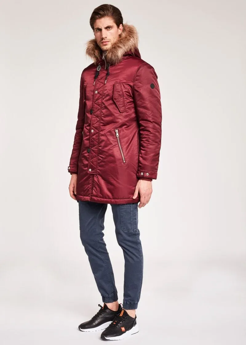 Parka in nylon lucido