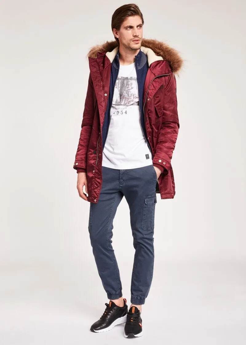 Parka in nylon lucido
