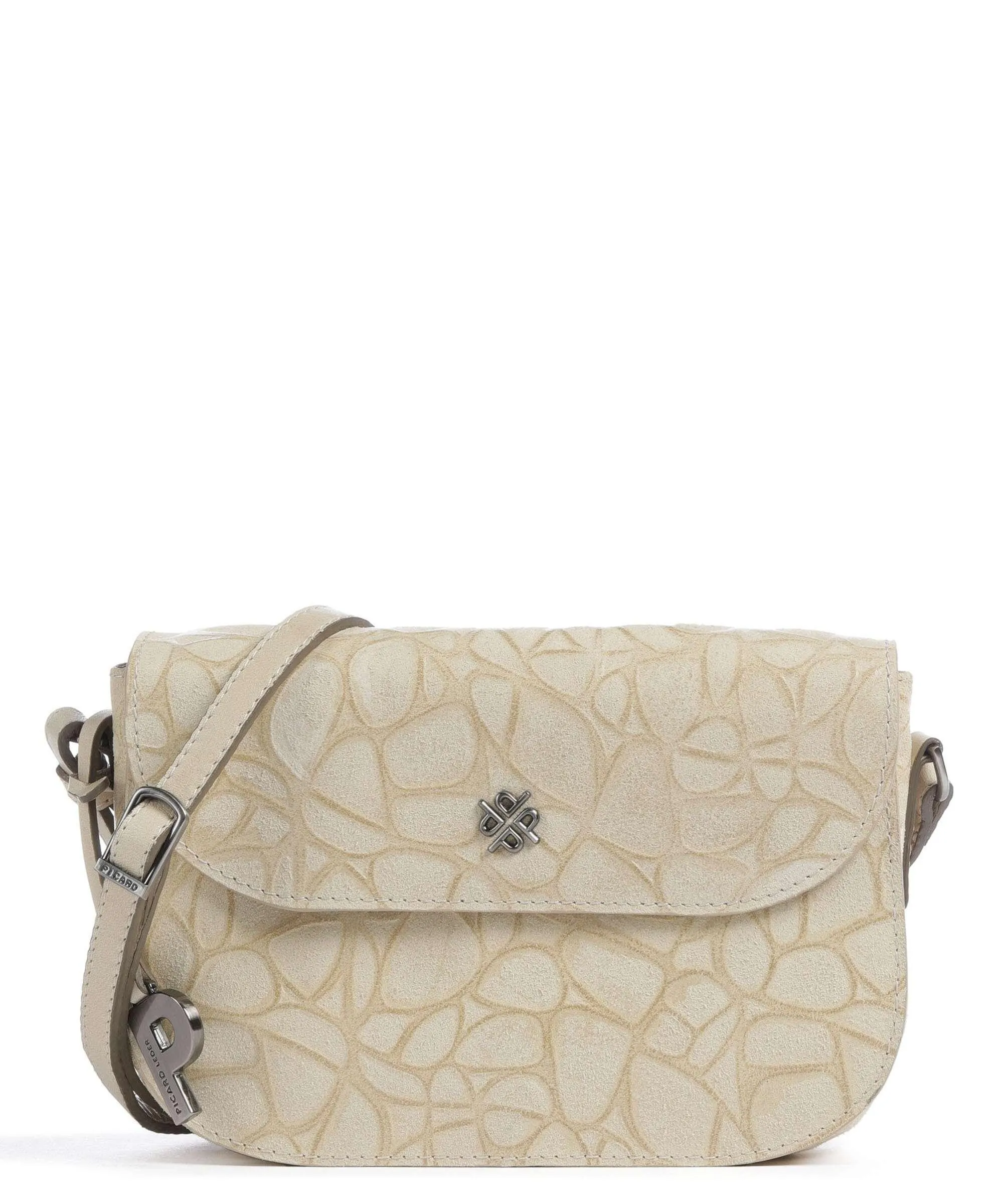  Picard Clams Borsa a tracolla pelle bovina ruvida beige  