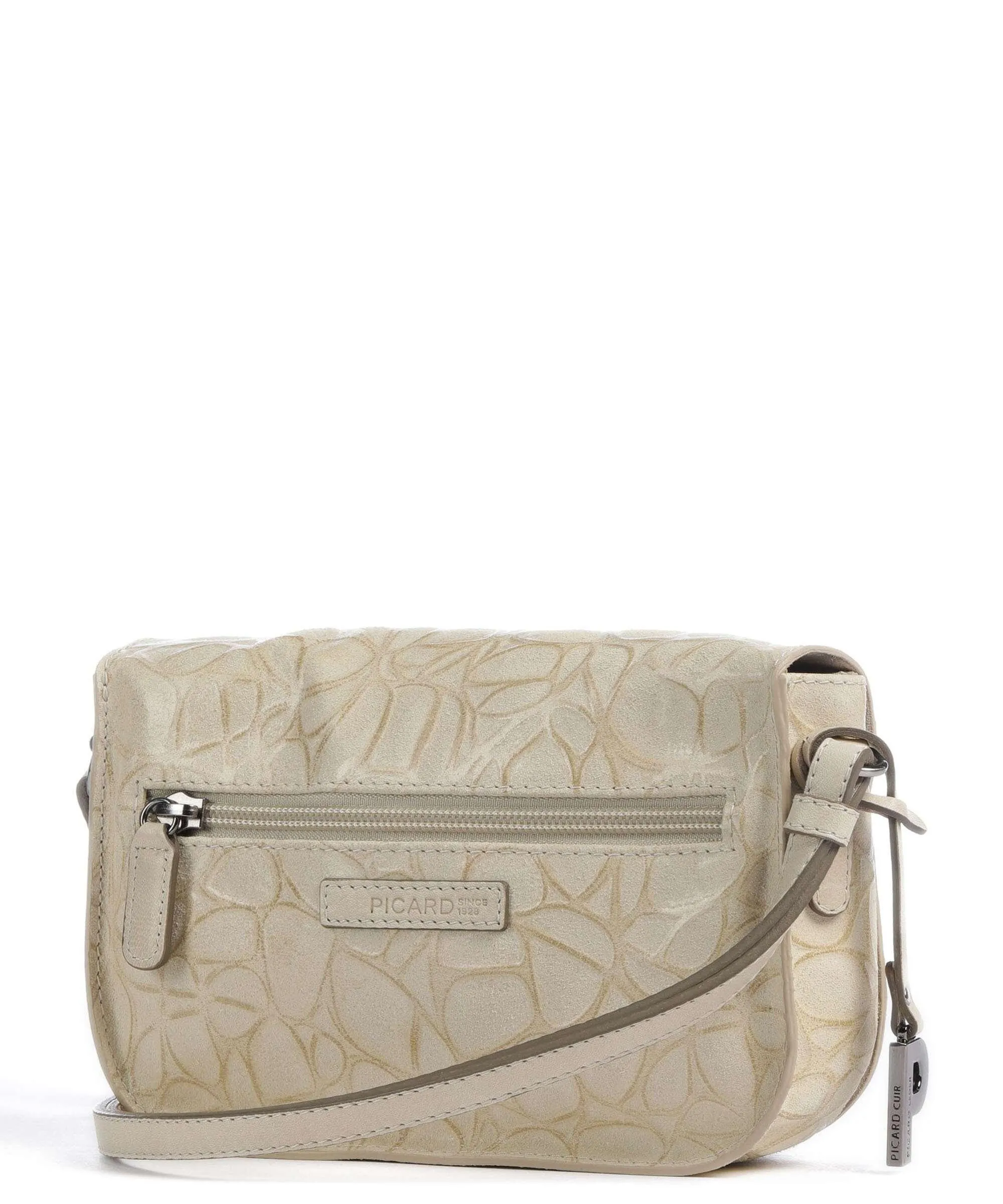  Picard Clams Borsa a tracolla pelle bovina ruvida beige  