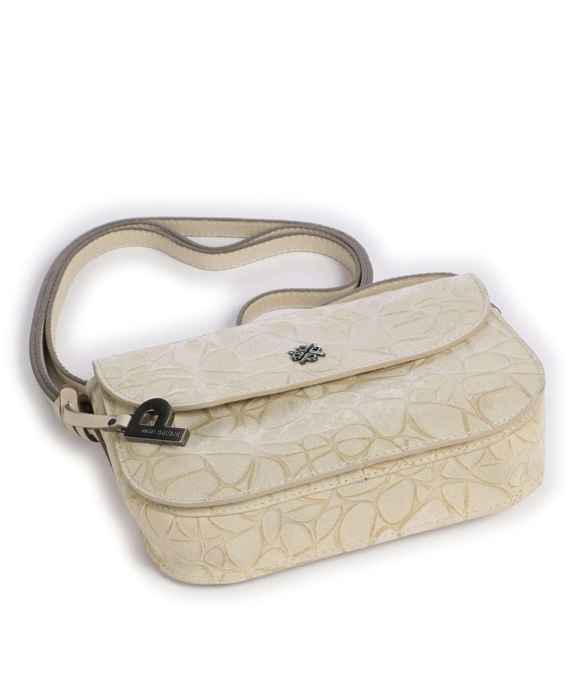  Picard Clams Borsa a tracolla pelle bovina ruvida beige  