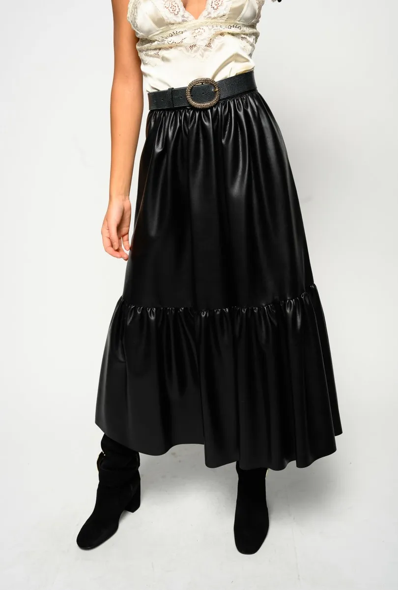 PINKO MAXI GONNA EFFETTO NAPPA