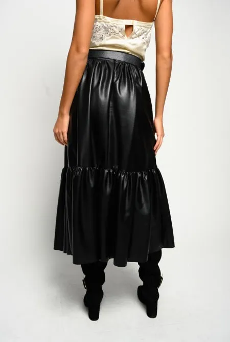 PINKO MAXI GONNA EFFETTO NAPPA
