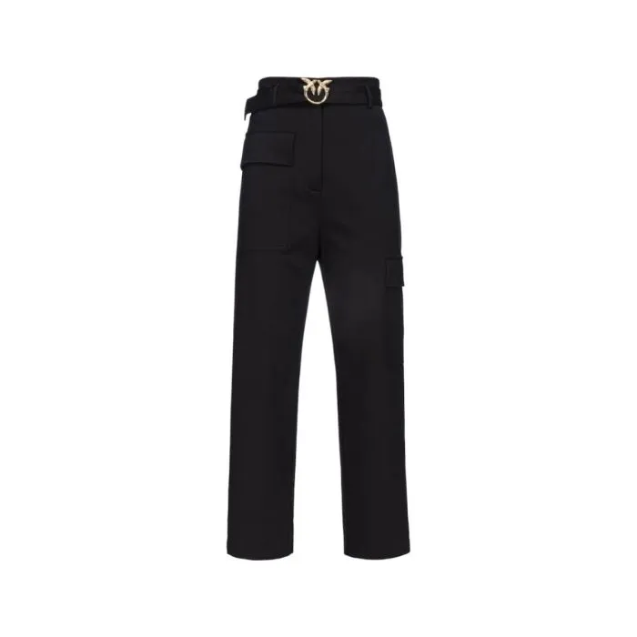 Pinko Pantalone Cargo Con Cinta Nero