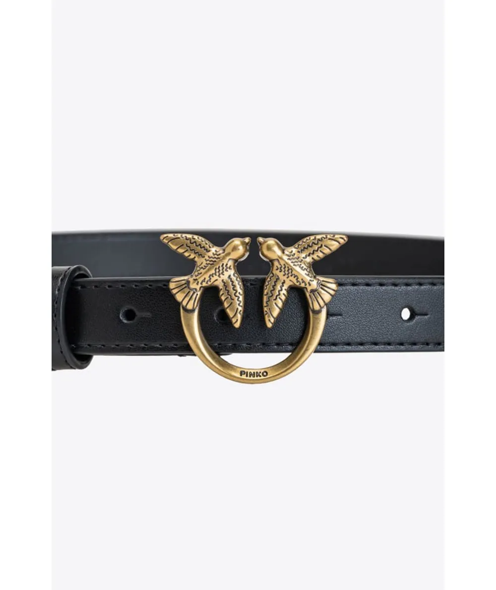 PINKO--Cintura sottile Love Birds in pelle