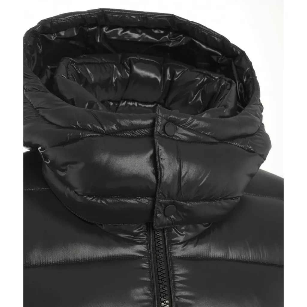 Piumino eco con cappuccio staccabile nero