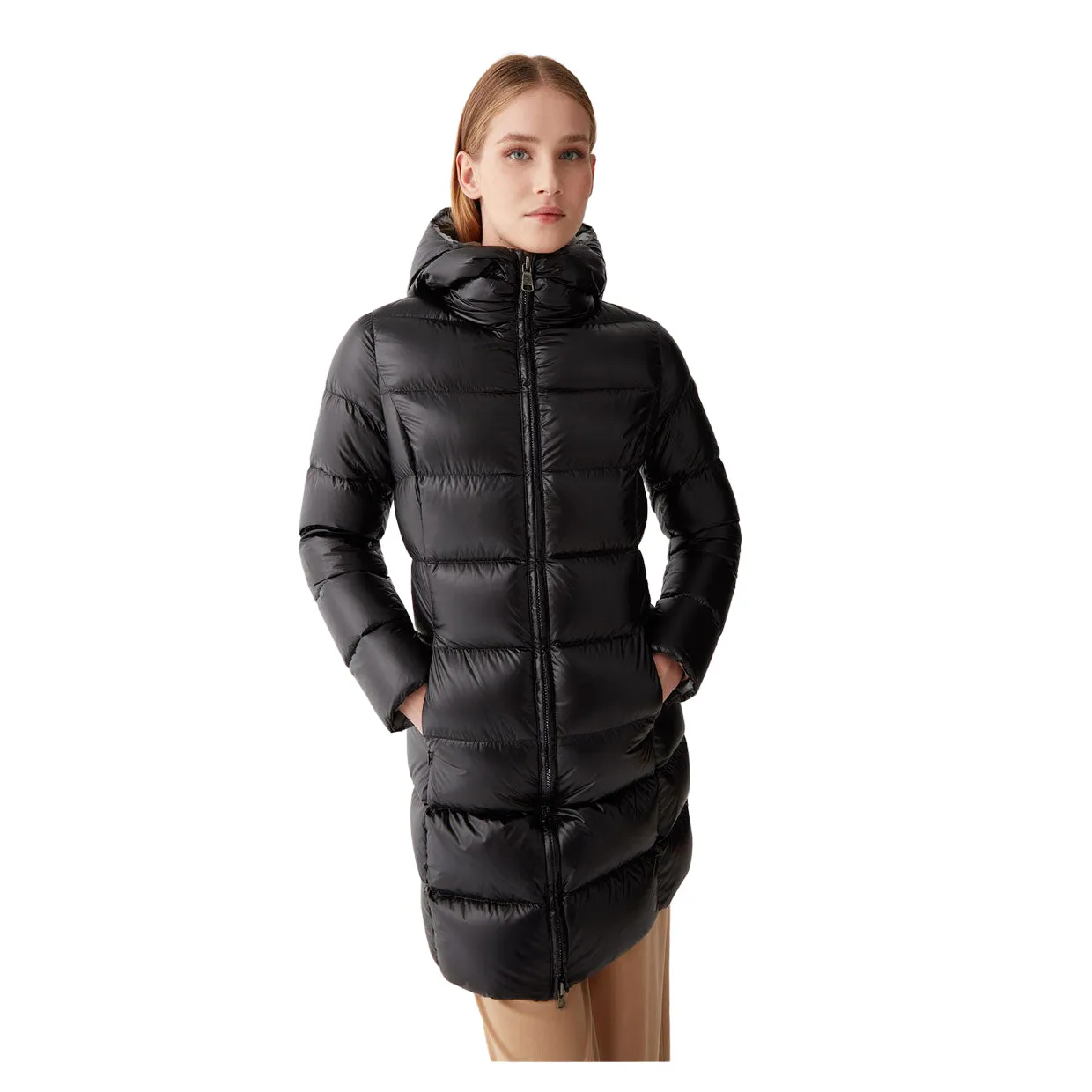 Piumino Lungo Donna Colmar Cangiante Nero