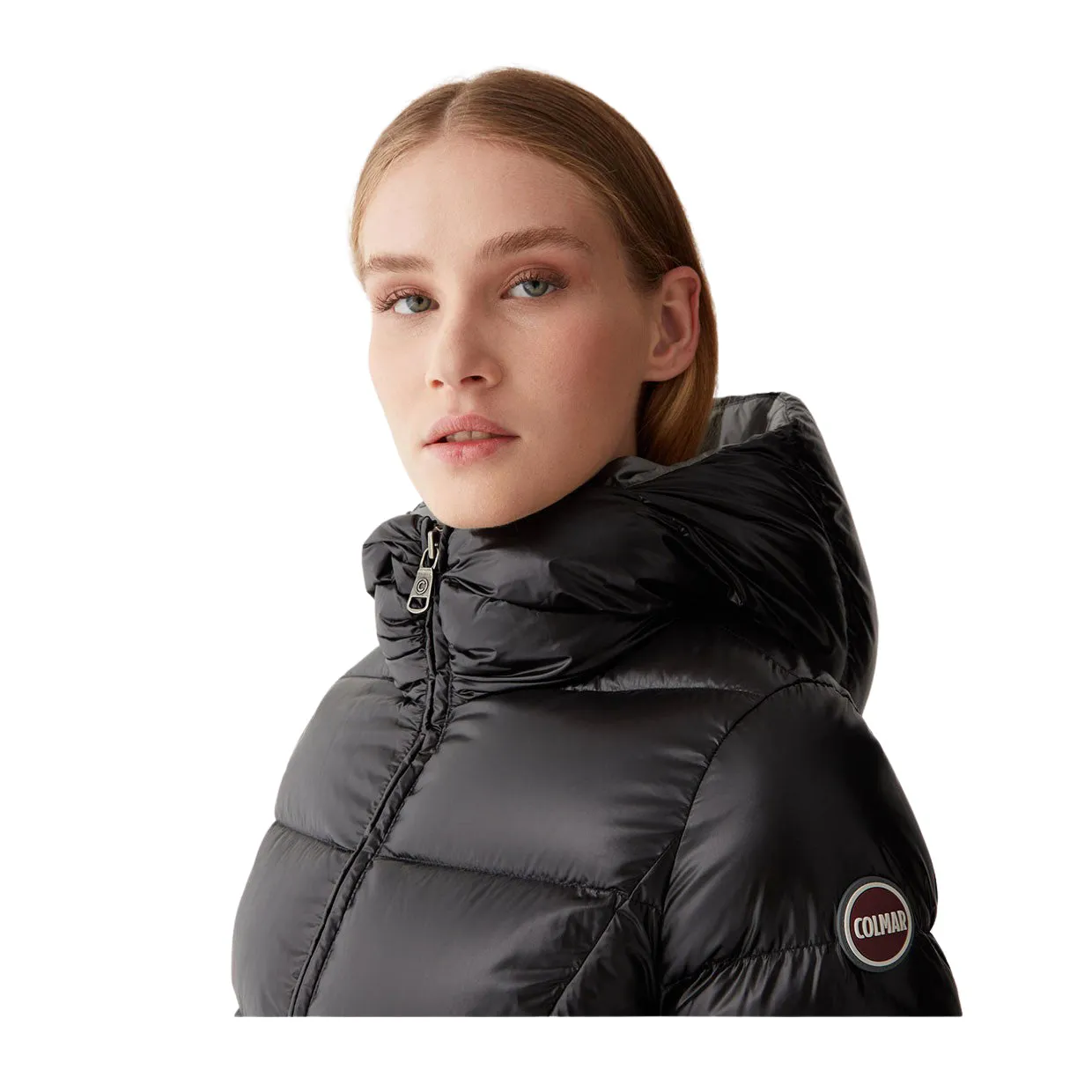 Piumino Lungo Donna Colmar Cangiante Nero