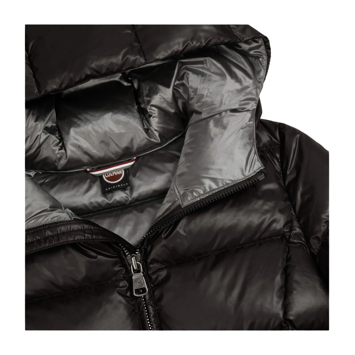 Piumino Lungo Donna Colmar Cangiante Nero