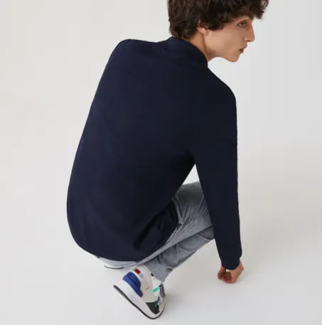Polo Uomo Manica Lunga LACOSTE L1312 166 Blue Marine