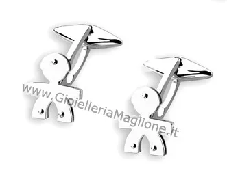 Polsini Gemello Le Bebè - i classici - maschietto in oro bianco